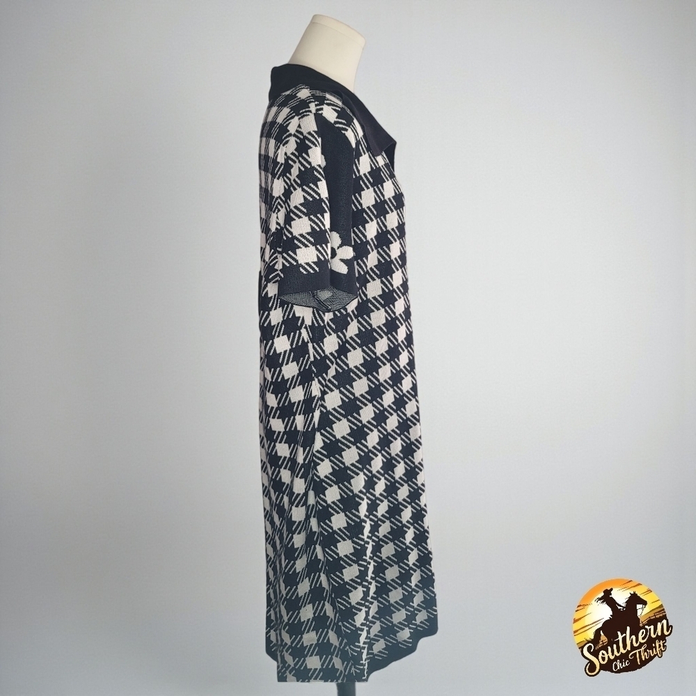CATO - 18/20 B&W Above Knee Sweater Dress / Tunic - Picture 2 of 4